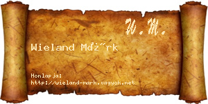 Wieland Márk névjegykártya